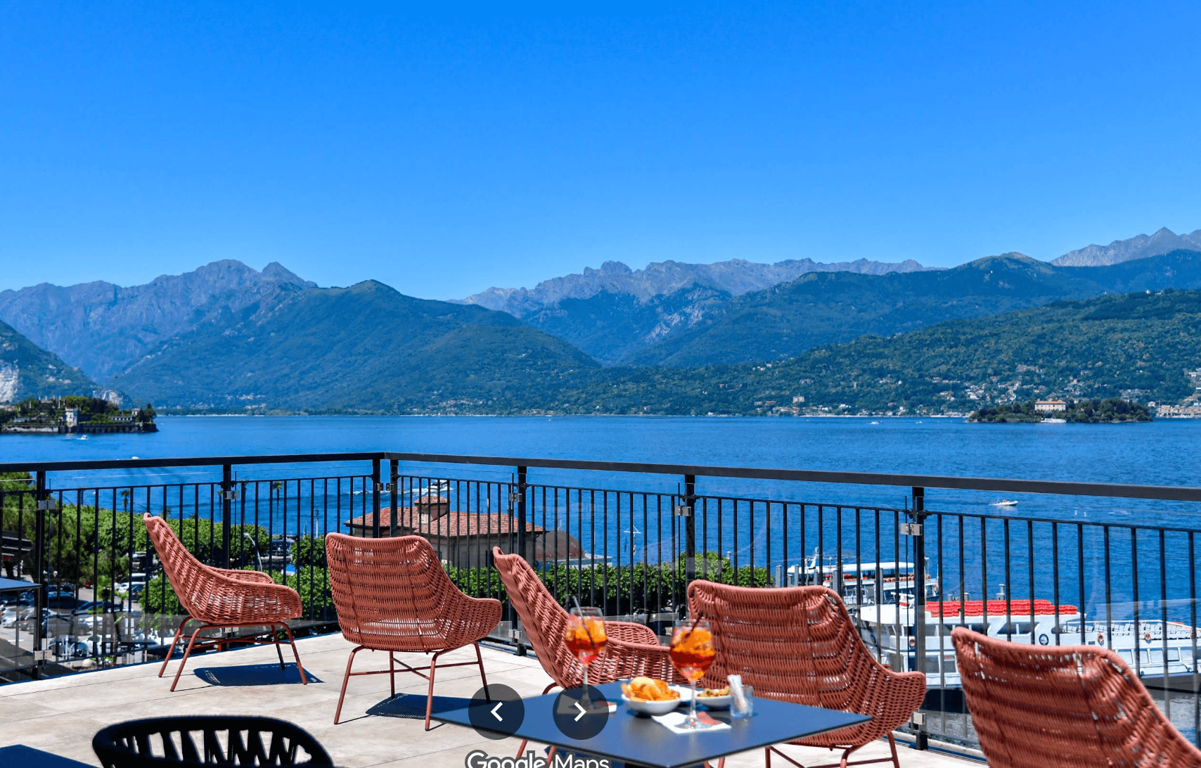 Sempione Boutique Hotel exterior view with Lake Maggiore in the background